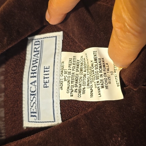 Vintage 90's Jessica Howard Wine Pants And Jacket 10P - Picture 2 of 7